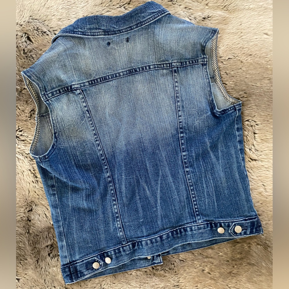 Bebe Denim Vest - Picture 2 of 5